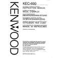 KENWOOD KEC600 Owners Manual KENWOOD KEC600 Owners Manual