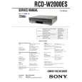 SONY RCD-W2000ES Service Manual SONY RCD-W2000ES Service Manual