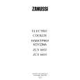 ZANUSSI ZCS6602W Owners Manual ZANUSSI ZCS6602W Owners Manual