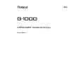 ROLAND G-1000 Owners Manual ROLAND G-1000 Owners Manual