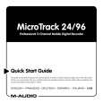 M-AUDIO MICROTRACK24 Quick Start M-AUDIO MICROTRACK24 Quick Start