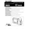 SHARP VL-E40S Owners Manual SHARP VL-E40S Owners Manual