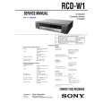 SONY RCDW1 Service Manual SONY RCDW1 Service Manual