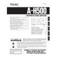 TEAC A-H500 Owners Manual TEAC A-H500 Owners Manual