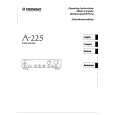 PIONEER A225 Owners Manual PIONEER A225 Owners Manual