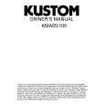 KUSTOM KMA100 Owners Manual KUSTOM KMA100 Owners Manual