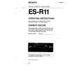 SONY ES-R11 Owners Manual SONY ES-R11 Owners Manual