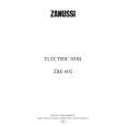 ZANUSSI ZBE602X Owners Manual ZANUSSI ZBE602X Owners Manual