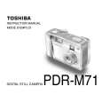 TOSHIBA PDR-M71 Owners Manual TOSHIBA PDR-M71 Owners Manual
