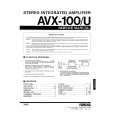 YAMAHA AVX100 Instrukcja Serwisowa YAMAHA AVX100 Instrukcja Serwisowa