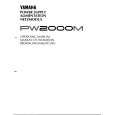 YAMAHA PW2000M Owners Manual YAMAHA PW2000M Owners Manual