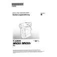 CANON MV20 Owners Manual CANON MV20 Owners Manual