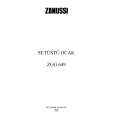 ZANUSSI ZGG649ITCN Owners Manual ZANUSSI ZGG649ITCN Owners Manual