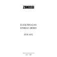 ZANUSSI ZOU652IN Owners Manual ZANUSSI ZOU652IN Owners Manual