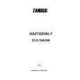 ZANUSSI ZCG56AGW Owners Manual ZANUSSI ZCG56AGW Owners Manual