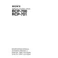 SONY RCP-700 Service Manual SONY RCP-700 Service Manual
