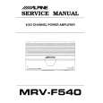 ALPINE MRV-F540 Service Manual ALPINE MRV-F540 Service Manual