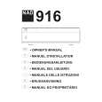 NAD 916 Owners Manual NAD 916 Owners Manual