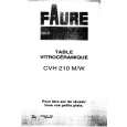 FAURE CVH210M Owners Manual FAURE CVH210M Owners Manual