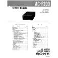 SONY ACF200 Service Manual SONY ACF200 Service Manual