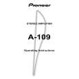PIONEER A-109/MVXJ Owners Manual PIONEER A-109/MVXJ Owners Manual