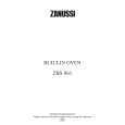ZANUSSI ZBS863X Owners Manual ZANUSSI ZBS863X Owners Manual