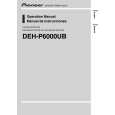 PIONEER DEH-P6000UB/X1PEW5 Owners Manual PIONEER DEH-P6000UB/X1PEW5 Owners Manual
