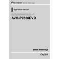 PIONEER AVHP7650DVD Owners Manual PIONEER AVHP7650DVD Owners Manual