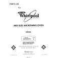 WHIRLPOOL MW3200XW0 Parts Catalog WHIRLPOOL MW3200XW0 Parts Catalog