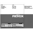 REVOX A50 Owners Manual REVOX A50 Owners Manual