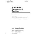 SONY MHC-RG22 Owners Manual SONY MHC-RG22 Owners Manual