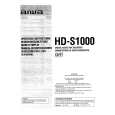 AIWA HD-S1000 Owners Manual AIWA HD-S1000 Owners Manual