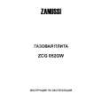 ZANUSSI ZCG052GW Owners Manual ZANUSSI ZCG052GW Owners Manual