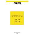 ZANUSSI ZXF639ITX Owners Manual ZANUSSI ZXF639ITX Owners Manual