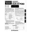 PIONEER CA-X700 Owners Manual PIONEER CA-X700 Owners Manual