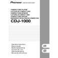 PIONEER CDJ-1000/WYXJ Owners Manual PIONEER CDJ-1000/WYXJ Owners Manual