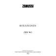 ZANUSSI ZBS963X Owners Manual ZANUSSI ZBS963X Owners Manual