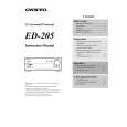 ONKYO ED205 Owners Manual ONKYO ED205 Owners Manual