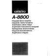 ONKYO A8800 Owners Manual ONKYO A8800 Owners Manual