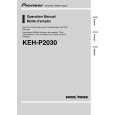 PIONEER KEH-P2030/XM/UC Owners Manual PIONEER KEH-P2030/XM/UC Owners Manual