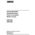 ZANUSSI ZOB665N Owners Manual ZANUSSI ZOB665N Owners Manual