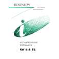 ROSENLEW RW616TE Owners Manual ROSENLEW RW616TE Owners Manual