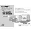 SHARP CDBA250 Owners Manual SHARP CDBA250 Owners Manual
