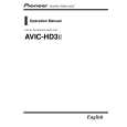 PIONEER AVIC-HD3-2/XU/AU Owners Manual PIONEER AVIC-HD3-2/XU/AU Owners Manual