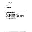 ZANUSSI ZP3173 Owners Manual ZANUSSI ZP3173 Owners Manual