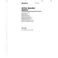 SONY SRSA45 Owners Manual SONY SRSA45 Owners Manual