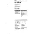 SONY ICF-CS750 Owners Manual SONY ICF-CS750 Owners Manual