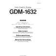 SONY GDM-1632 Owners Manual SONY GDM-1632 Owners Manual