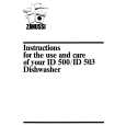 ZANUSSI ID500 Owners Manual ZANUSSI ID500 Owners Manual