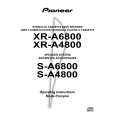 PIONEER X-A4800/MYXJ Owners Manual PIONEER X-A4800/MYXJ Owners Manual